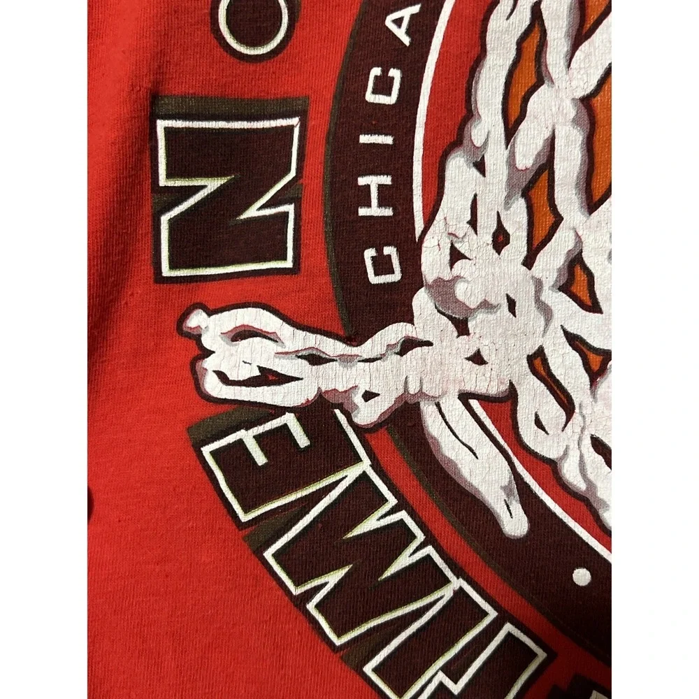 Vintage 1996 Chicago Bulls NBA Champions Logo 7 T Shirt Red XL USA Jordan Era